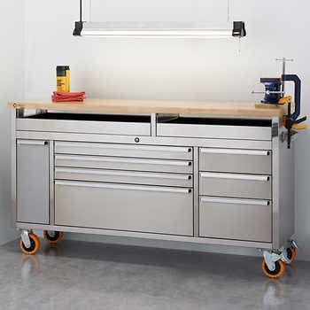 workbench tool box stainless steel with 3in lift|costco workbench 48w.